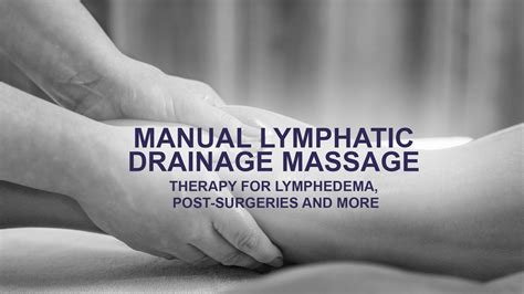 Lymphatic drainage for lymphoedema 